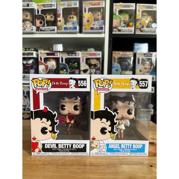 VAULTED Betty Boop Angel & Devil Funko Pops #556 #557 Animation Max Fleischer